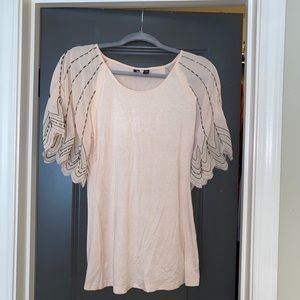 BKE Boutique Butterfly Sleeve Top
